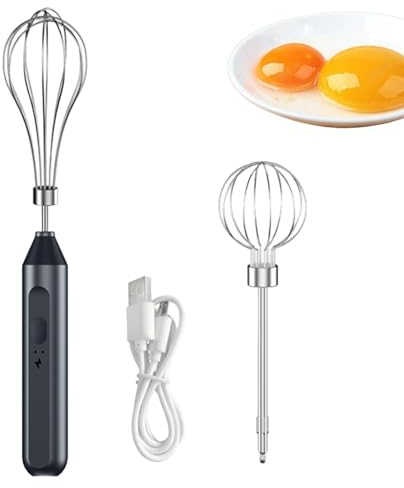 Mousseur à lait rechargeable – Mixeur manuel plongeant, fouet électrique multifonction | Mixeur plongeant batteur manuel sans fil, batteur électrique portable à 3 vitesses