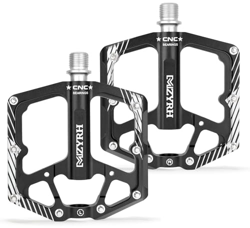 MZYRH Rennrad/Mountainbike Pedale, Aluminiumlegierung Fahrradpedale, 9/16 Flat Pedale 3 Lager MTB Pedale für Road Mountain BMX MTB Fahrrad