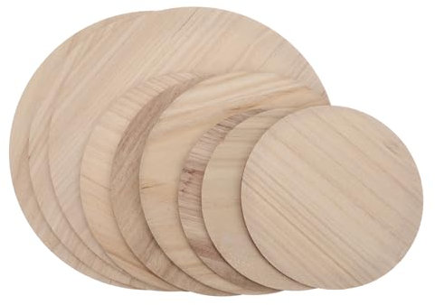 ULDIGI 9stücke Unbehandelte Holzscheiben Zum Basteln Runde Holzplatten Für Malerei Und Hochzeitsdekoration Verschiedene Für Kreative Projekte