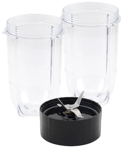 Rynplex Replacement Cross Blade + 2Pcs 16Oz Cup Set, for Magic Bullet, Replacement Parts Compatible With 250W MB1001 Blender blender blade replacement