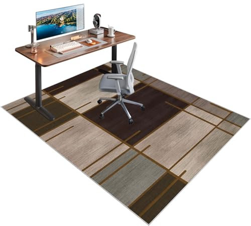 Xiaputcr Tappeto Sedia Ufficio, Tappeto Salvapavimento Antiscivolo, Tappeto per Sedia con Ruote, Tappetino Pavimenti per Parquet e Piastrelle, Ufficio Protettore del Pavimento 60 x 120 cm