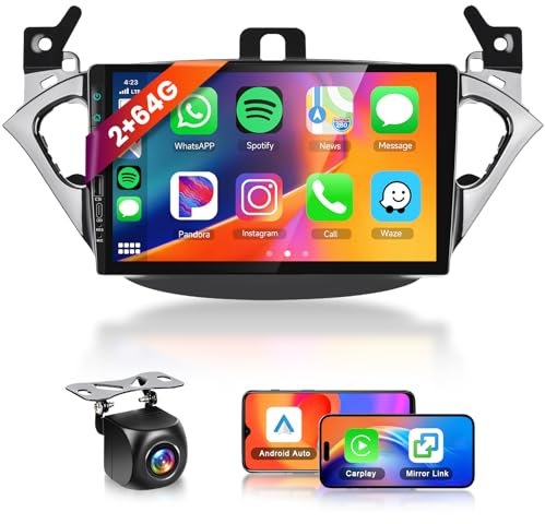 【2+64G】Hodozzy Carplay Autoradio per Opel Corsa 2015-2019/Opel Adam 2013-2016 con USB/USB-C,9 Pollice Android Touchscreen con Android Auto/Mirror Link/WiFi/GPS/RDS/FM/Bluetooth