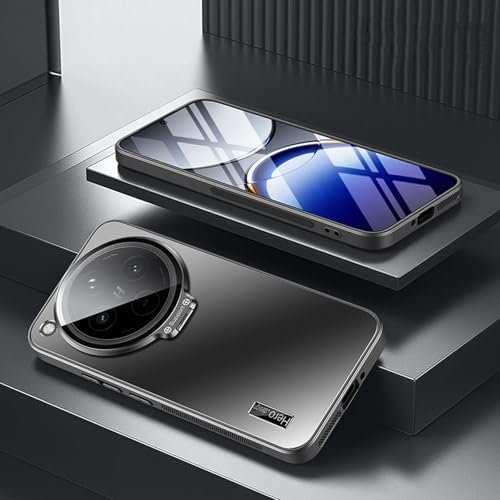 TIANYUE Funda para OPPO Find X8 Pro, Funda Dura Ultrafina para Teléfono de PC con Cubierta para Lente de Cámara, Funda con Soporte para OPPO Find X8 Pro-Negro