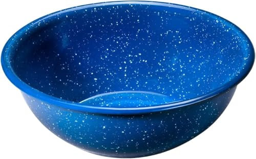 Enamelware for Camping and Backpacking - Camping Cookware Gear Essentials for Camping and Backpacking (Made by Caddis Sports, Inc.) (6 Inch Bowl (4 Pack))