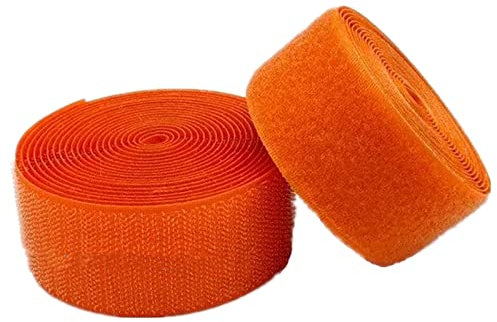 Klettband zum Einnähen, Nylonband zum Befestigen, Klettband for Nähen, 25 mm(Orange,25MM x 25Yard)
