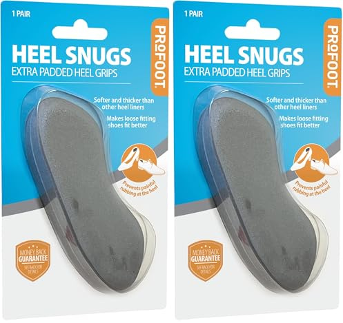 Profoot Heel Snugs - Extra-Padded Heel Grips for Comfort and Blister Prevention - Fits All Shoe Types for Added Protection - 1 Pair (Pack of 2)