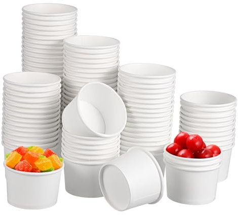 TOPPERFUN 100stücke Pappbecher Mini-wasserbecher Einweg-probierbecher Papierbecher Kleine Becher Trinkbecher Saftbecher Einweg-kaffeetasse Mini-getränkebecher