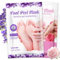 2 Paar Fußmaske, Hornhaut Socken, Abgestorbene und Entfernt Effektiv, Feuchtigkeitsspendende Fussmaske, Fußpflege für Zarte Füße, Exfoliating Fussmaske für Männer und Frauen (Lavendelrose)