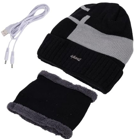 Electric Heated Beanie Hat - Battery Operated Rechargeable Hair Bat With Adjustable Temperature | Soft Lightweight Winter Hat For Outdoor Sports Hiking