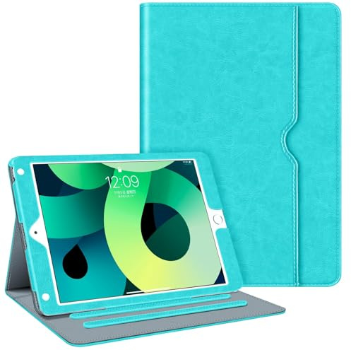 TXWLLIU Custodia per iPad 9,7 Pollici 6a/5a Generazione (2018/2017) e iPad Air 2/1, Custodia Protettiva Intelligente in Pelle PU con Tasca Per Documenti, Auto Sonno/Veglia, Blue