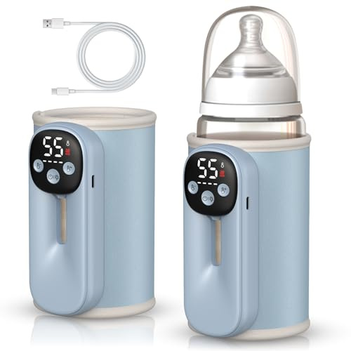 Flaschenwärmer Baby unterwegs 8000mAh Akku, 6 Temperaturen (Lazur)