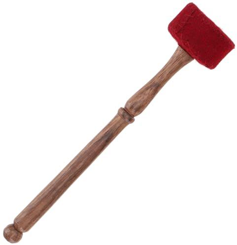 Klöppel für Klangschalen und Gongs, Holzklöppel mit Filzkopf, 21 cm | Geeignet für Klangschalen bis 2 kg, sanfter Klang, ideal für Meditation und Klangmassagen.