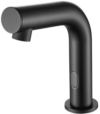 XJTNLB Robinet Sans Contact Noir Mitigeur Lavabo Salle de Bain Robinet Infrarouge Eau Froide Lave Main