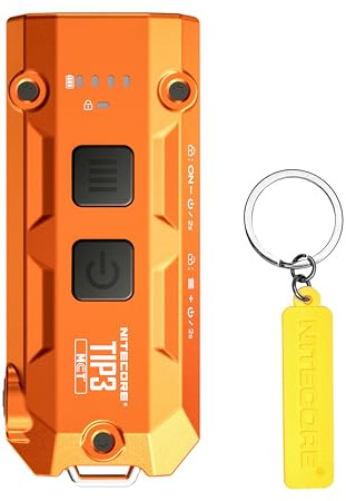 Nitecore TIP3 Metal Key Ring with Multiple Colour Temperatures (Orange)