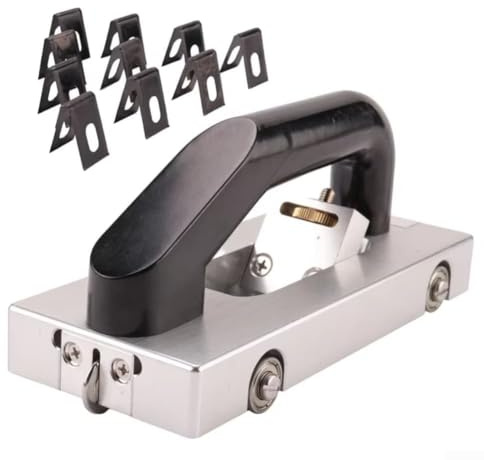 Outil de rainurage en PVC - Roue de guidage - Machine à rainurer en PVC - Outil de rainurage de sol à la main (10 grandes lames)