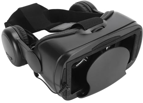 ASHATA Hochwertiges VR-Brillen-Headset mit Integrierten Bedienelementen und Einstellbarer Dioptrienunterstützung für 5- Bis 7-Zoll-Telefone
