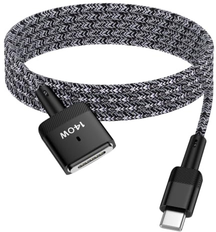 kigpozi USB C auf Magsafe 3 Ladekabel 140W, 1.83M Grau für MacBook Air Pro | Magnetisch-3 kabel für MacBook Air Pro M5/M4/M3/M2,Air(13/152026/2025/2024/2023/2022),Pro(16/142026/2025/2024/2023/2021)