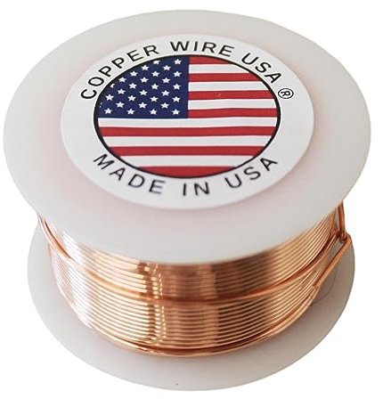 Solid Bare Copper Round Wire 1/2 Lb Spool (20 Ga / 157 Ft)