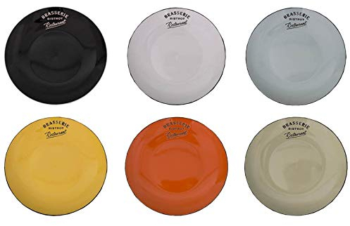 Assiettes à dessert colorées (par 6) Taille 2