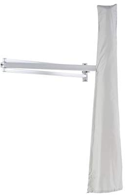 Easysol Housse de Protection Grise pour Parasol Mural de 190 à 270 cm. Étanche et Universelle pour Les Voiles d'Ombrage Protège du Temps pour Une Durée de Vie Plus Longue