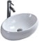Lavabo en Céramique Blanc de Haute Qualité évier Ovale Récipient Bol Comptoir Monté Lavabo Pour Vestiaire Salle de Bains Cuisine