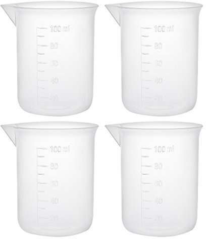 4 misurini in PP graduati, 100 ml