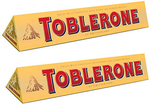 Toblerone Milchschokolade mit Honig und Mandel Nougat, 2 Stück, x 100 g, 200 g