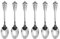 Set di posate in argento barocco, stile antico, in acciaio inox 18/10 lucidato a specchio, ideale per casa, cucina, ristorante, matrimonio, feste, tè pomeridiano, 6 pezzi, lunghezza 20,2 cm