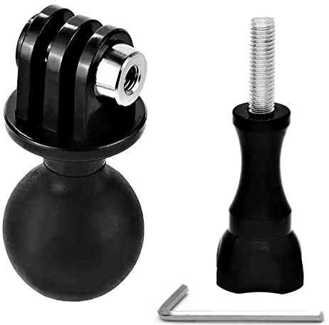 Ball Mount Adapter Compatible Action Camera, Compatible with RAM Ball Head Mounts, Rotating Ball Head Mount with Metal Screws
