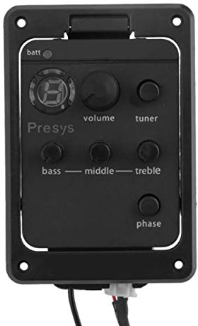 Nicoone Preamplificador de Guitarra de 3 Bandas Ecualizador de Guitarra Acústica Ecualizador de Preamplificador Integrado Sintonizador de Recogida Herramienta de Guitarra