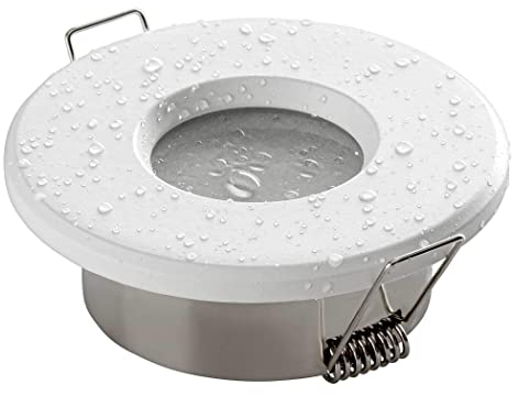 SEBSON Einbaustrahler Bad IP65 inkl. GU10 Fassung - LED Spot Lochdurchmesser 65mm, Unterputz Deckenstrahler Alu weiß rund