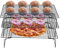 Cooling Racks for Baking, 3 Tier Stackable Nonstick Carbon Steel Baking Cooling Grill Tray Baking Rack Stacker for Biscuit Cake Bread, Oven Rack Large with No Artificial Coatings