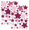 WANDKIND Sternen Set Wandtattoo für Babyzimmer 94 Aufkleber im Set V281 Sticker Himmel Bunte Sternchen Wandaufkleber Kinderzimmer in verschiedenen Farben (Rosa)