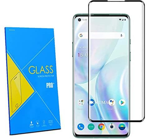 Displayschutzfolie für OnePlus 8 aus gehärtetem Glas, hüllenfreundlich, kratzfest, bruchsicher, für OnePlus 8, 2 Stück