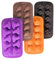 Zueyen Lot de 4 moules à chocolat en silicone avec fantôme, citrouille, chauve-souris et chapeau de sorcière, mini savon, cire, crayon, glaçons, fête d'Halloween