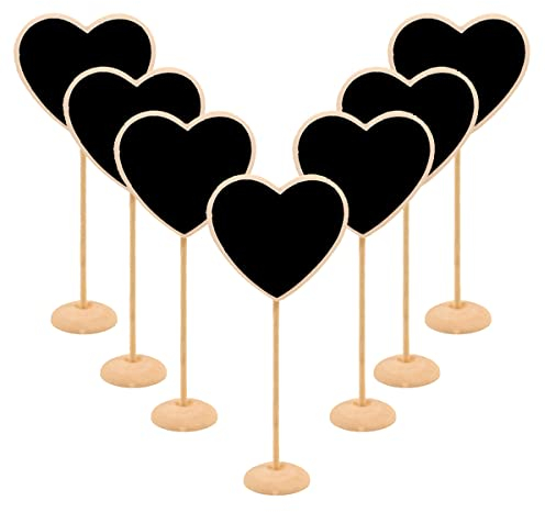 30 Stück Kleine Tafel-Holzschilder mit Base,Holz Mini Tafel Kreidetafel Preisschilder Tischtafel Memotafel Namenskarte Tischkarten für Landhaus Buffet Party Deko Vintage Hochzeit Tischdeko,Liebe