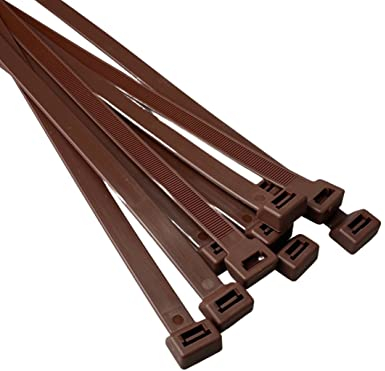 On1shelf® Kabelbinder, 650 mm x 12,0 mm, 65 cm, Premium-Kabelbinder, starker und langer Nylon-Kabelbinder (5, Braun)