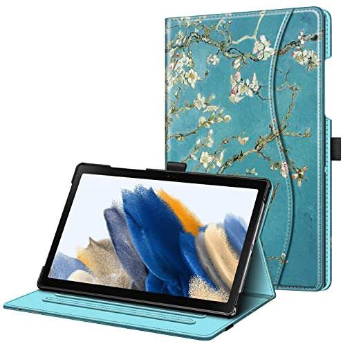 FINTIE Case for Samsung Galaxy Tab A8 10.5 inch 2022 Model (SM-X200/X205) - Multi-Angle Viewing Folio Stand Cover with Pocket, Auto Wake/Sleep, Blossom