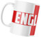 Purple Print House England Flag Mug, English Footy Rugby Coffee Cup, Flag Mugs For Football Fans, Football Mug For English Men Women Kids, One Size, White