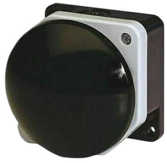 Dieffematic TOP22 Pulsante Fungo NA - Comando Automazioni Porte, Accessi, Varchi - Nero, 1 Posto, Ø 90mm