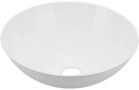 Aufsatzwaschbecken Runde Schüssel, KIMISS 327,6 X 129,1 Mm Badezimmer-Aufsatzwaschbecken Moderne Acryl-Aufsatzwaschbecken-Schüssel für Wohnwagen, Wohnmobile, Yachten, Badezimmer