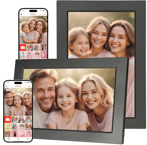 Golony WiFi Digital Photo Frame, 10.1 Inch Digital Picture Frame, 1920x1200 IPS LCD Touch Screen, Built-in 16GB Memory Auto-Rotate, Share Happy from Anywhere Instantly via Free Frameo App, Black