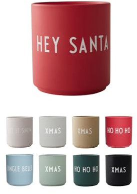 Design Letters Christmas Mugs | Coffee Cup for Christmas Decorations | Porcelain Coffee Mug Christmas Table Decoration | Christmas Tableware | Christmas Cups Christmas Gifts for Women, Men 250 Ml