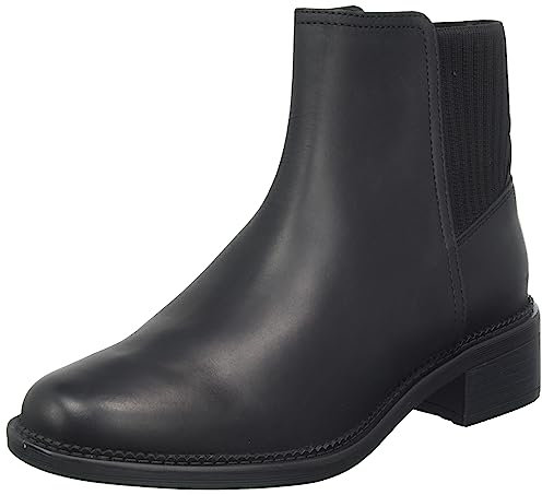 Clarks Maye Palm, Stivali Chelsea Donna, Pelle Nera, 35 EU