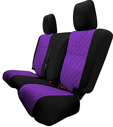 FH Group Auto-Sitzbezüge für Jeep Wrangler JK 4DR 2007–2017, 2. Reihe, Neosupreme, wasserabweisend, Rücksitzbezüge, Violett