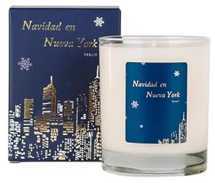 Feelit - Velas Aromáticas Perfumadas - Recuerdo Nueva York - Aroma Navidad - Velas Naturales de Soja 180 g 50 Horas - Velas Decorativas para el Hogar - Para Regalar - Fabricación Artesanal en España