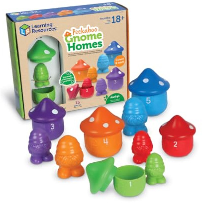Learning Resources Kuckucks-Wichtelhäuschen, Alter ab 18 Monate, Lernspielzeug, Vorschul-Lernaktivitäten, Lernspielzeug für Kleinkinder 2-4, Montessori-Spielzeug, nachhaltiges Spielzeug
