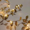 Rivweten 2/3/5M LED Gold Color Leaves String Lights for Wedding Birthday Party Decoration Home Wall Decor Outdoor Garden Artificial Plant Vine Light (3m/118.1inch)