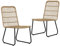 Générique Gartenstühle, 2 Stück, Polyratten, Eiche, M-48582