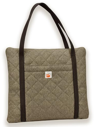 Sleepy Fox® Premium-Reise-Hundebett - Tragbare, zusammengefaltete Restaurant-Hundematte mit bequemen Schultergurten - schön und praktisch (New! Quilted Beige, K/M)